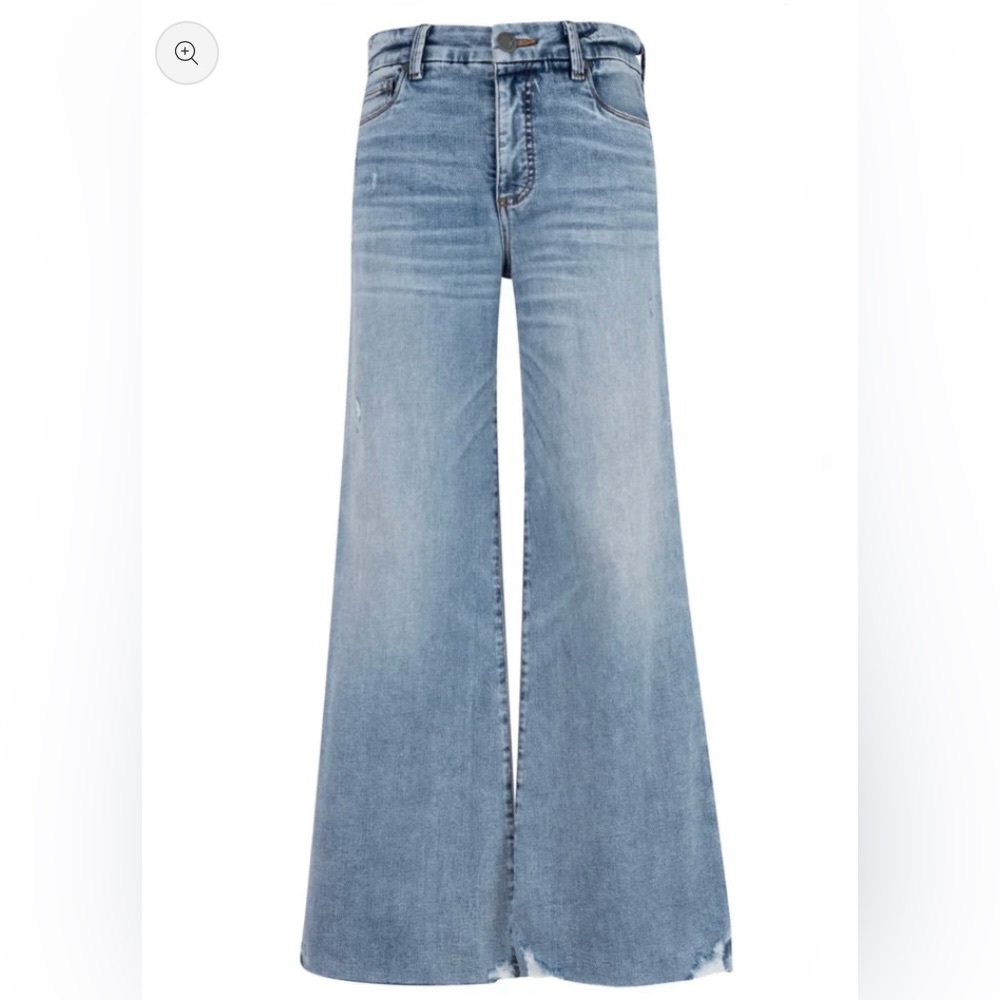 Kut from the Kloth Meg High Rise Fab Ab Wide Leg in Continue Wash, Size 6/28